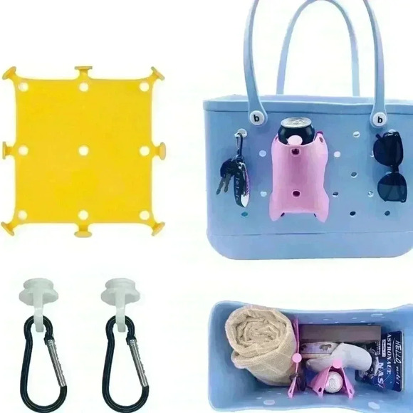 Other - Yellow Silicone 3pcs BOGG Bag Accessories Set Compatible with Bogg Bag -NWT